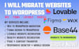 migrate wix to wordpress figma and lovable to wordpress base44 to wordpress