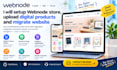 setup digital product upload storefront category website migration  webnode