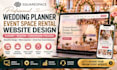 design squarespace wedding planner event space rental inquiries website