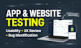 do app testing, website review, usability, and user testing