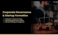draft corporate governance documents and startup formation legal framework
