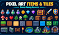 create pixel art items, props and game tilesets