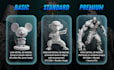 sculpt 3d model, figure, toy character for 3d printing