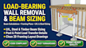 design load bearing wall beam calculation and framing plan