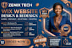 design wix website, wix website redesign, wix studio expert, wix development