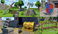 roblox low poly weapons game assets medieval props pack weapon treasure chest