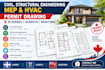 civil, structural engineering mep hvac permit drawing in quebec alberta manitoba