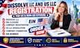 dissolve llc company dissolution company registration formation close ein