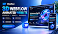 build a 3d webflow animated website with smooth interactive effects
