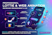 create custom lottie animation json web and app animation
