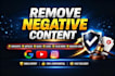 suppress negative link, deindex url, remove mugshots and harmful content