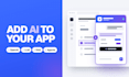 integrate openai, llm and ai agents into your app