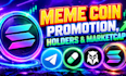 grow meme coin holder, meme coin promotion, crypto telegram promotion, pump fun