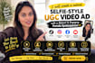 female spokesperson selfie vide0 ad video presenter testimony vide0