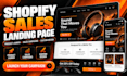create a custom shopify sales landing page campaign