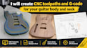 create cnc toolpaths and g code for your guitar body and neck