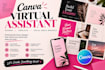 be your canva virtual assistant for social media designs