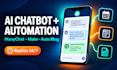 setup manychat automation make com automation ai whatsapp chatbot auto blog post