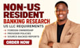 research US llc banking requirements for non US residents
