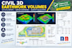 calculate civil 3d earthwork volumes and prepare cut fill reports