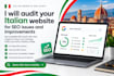 audit your italian website for SEO issues and improvement