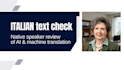 check your ai or machine translated italian text for errors