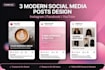 do 3 modern social media post designs
