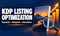 optimize your amazon KDP keywords, categories and book description