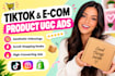 create viral tiktok e commerce product ugc ads for shopify video ads