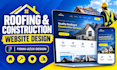design roofing and construction website in figma