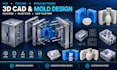 do 3d cad modeling silicon injection mold design slip casting manufacturing cnc