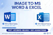 type scanned images and PDF to word and excel
