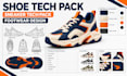 create shoe tech pack, sneaker tech pack and footwear design