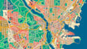 do urban location map city map street map neighborhood map vector illustration
