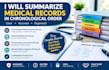summarize medical records in chronological order