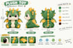 design a custom plush toy reference sheet tech pack sewing pattern