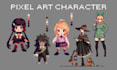 do pixel art character animation 2d sprite sheet pixel art background sprite