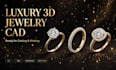 design 3d jewelry model for casting, printing and rendering