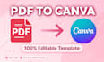 convert PDF to editable canva template