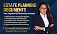 quickly draft living trust, will, revocable trust, and estate planning documents
