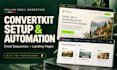 setup italian converkit expert email sequence email automation landing page