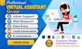 be your virtual assistant for admin tasks, data entry, and web research