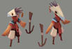 create 3d cartoon character design, anime character