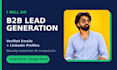 b2b lead generation, linkedin outreach, data entry