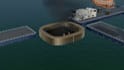 create 3d industrial construction animation pile foundation marine engineering