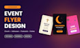 do exceptional event flyer design, postcard or church flyer, halloween
