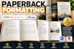 do paperback formatting, KDP book formatting and book layout design