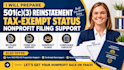 Reinstate 501c3 tax exempt status and prepare nonprofit filings by ...