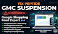 fix google merchant centre gmc suspension  and feed errors  for peptide stores