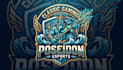 do classic gaming poseidon logo design